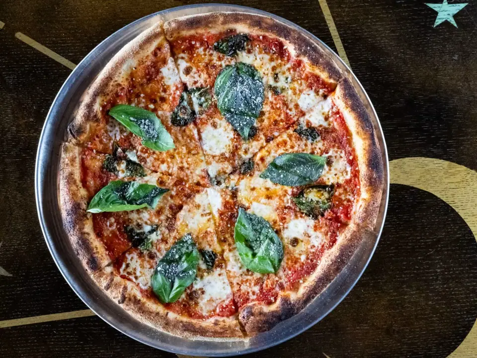 Queen Margherita pizza at Ballard Beer Box in Ballard, Seattle